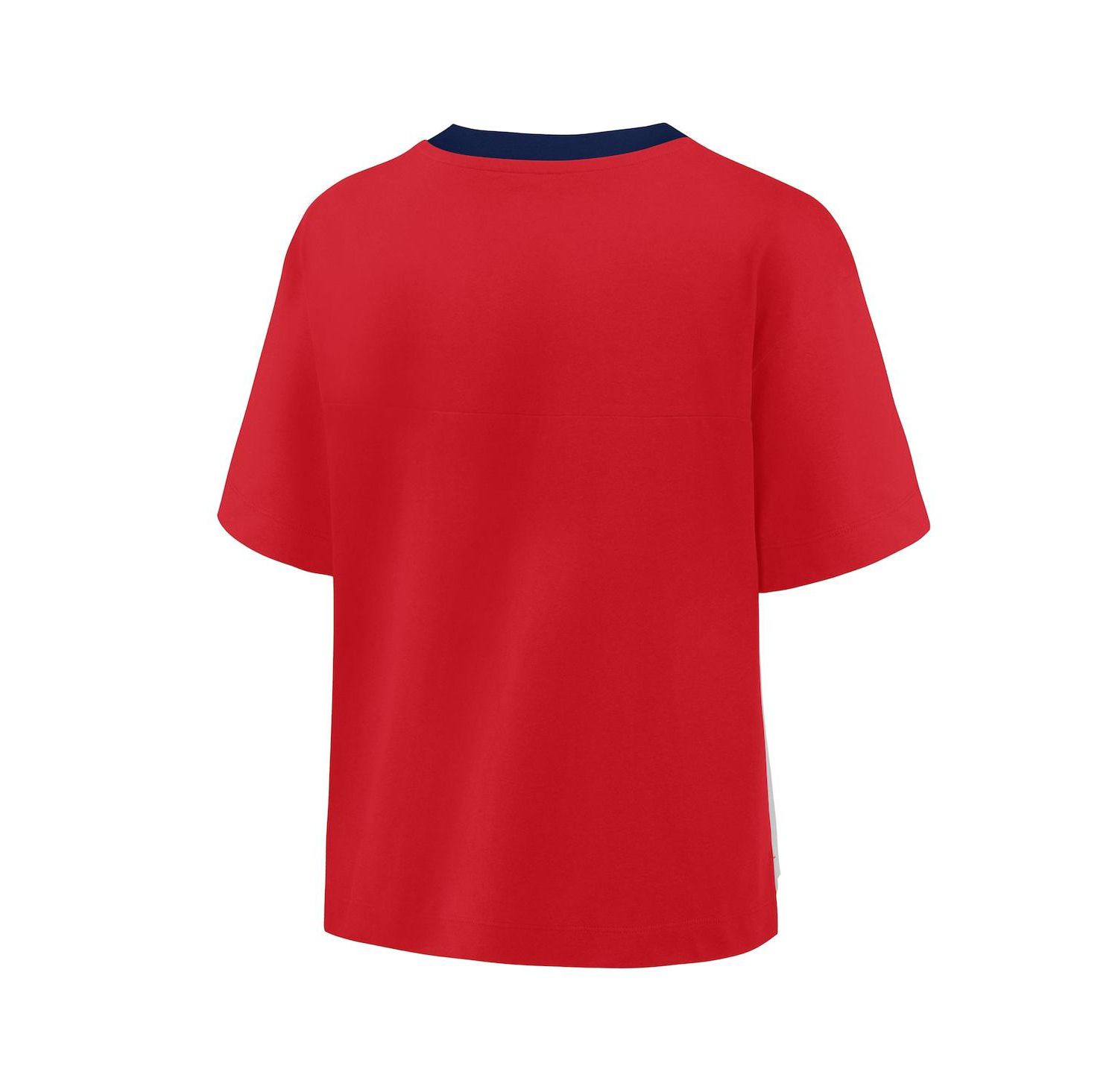 Women's Red/Graphite St. Louis Cardinals Oversized Race To Win V-Neck T-Shirt