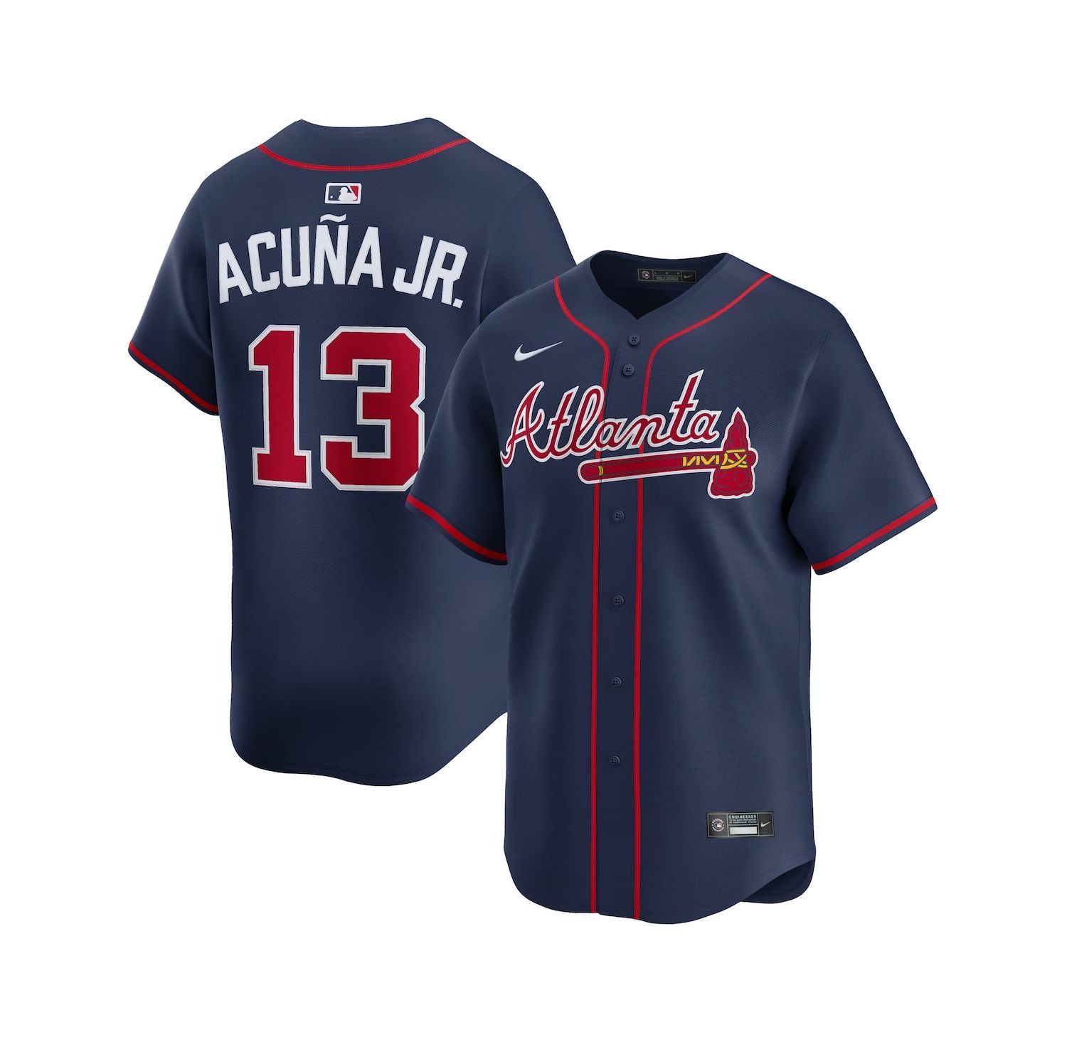 Men's Ronald Acuna Jr. Navy Atlanta Braves Alternate Limited Jersey