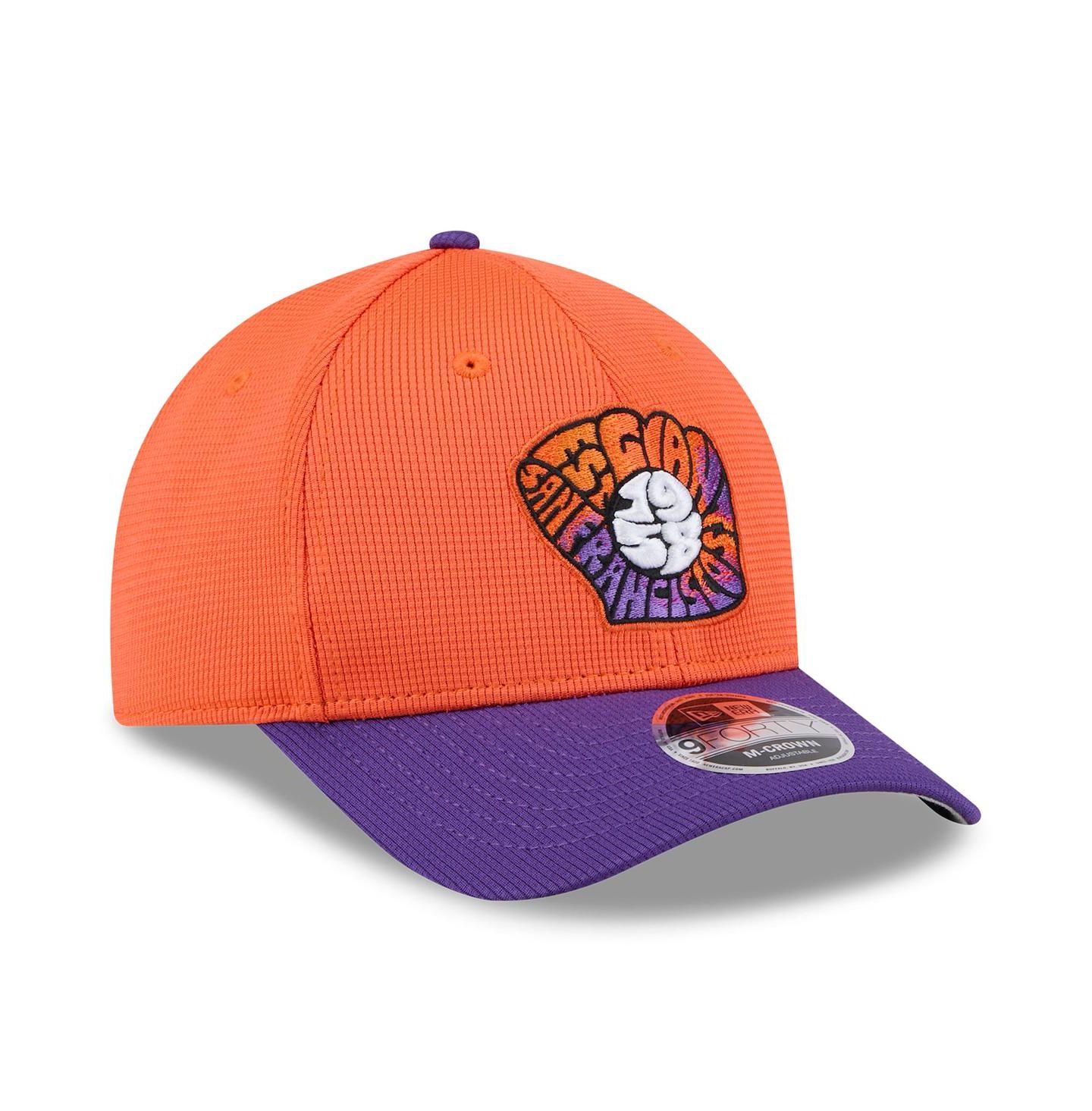 Мужская кепка New Era Orange/Purple San Francisco Giants 2025 City Connect Batting Practice 9FORTY Adjustable Hat — фото 3