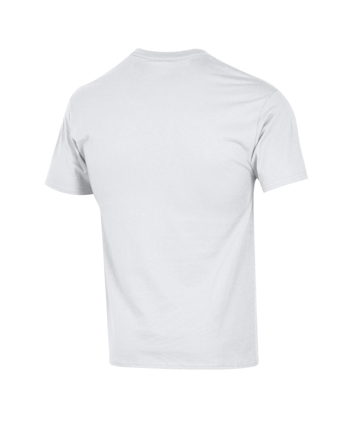 Champion Men's White Clemson Tigers Arched Logo T-shirt In Animal Print