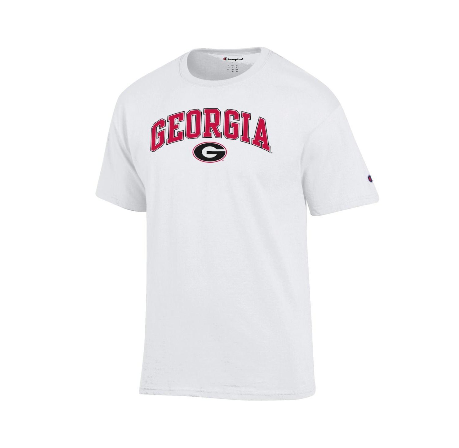 Men's Red Georgia Bulldogs Arch Over Logo T-Shirt