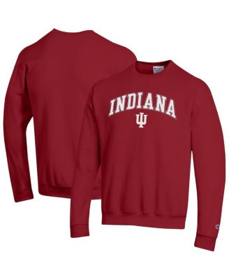 Champion - Men's Crimson Indiana Hoosiers Arch Over Logo Pullover Sweatshirt