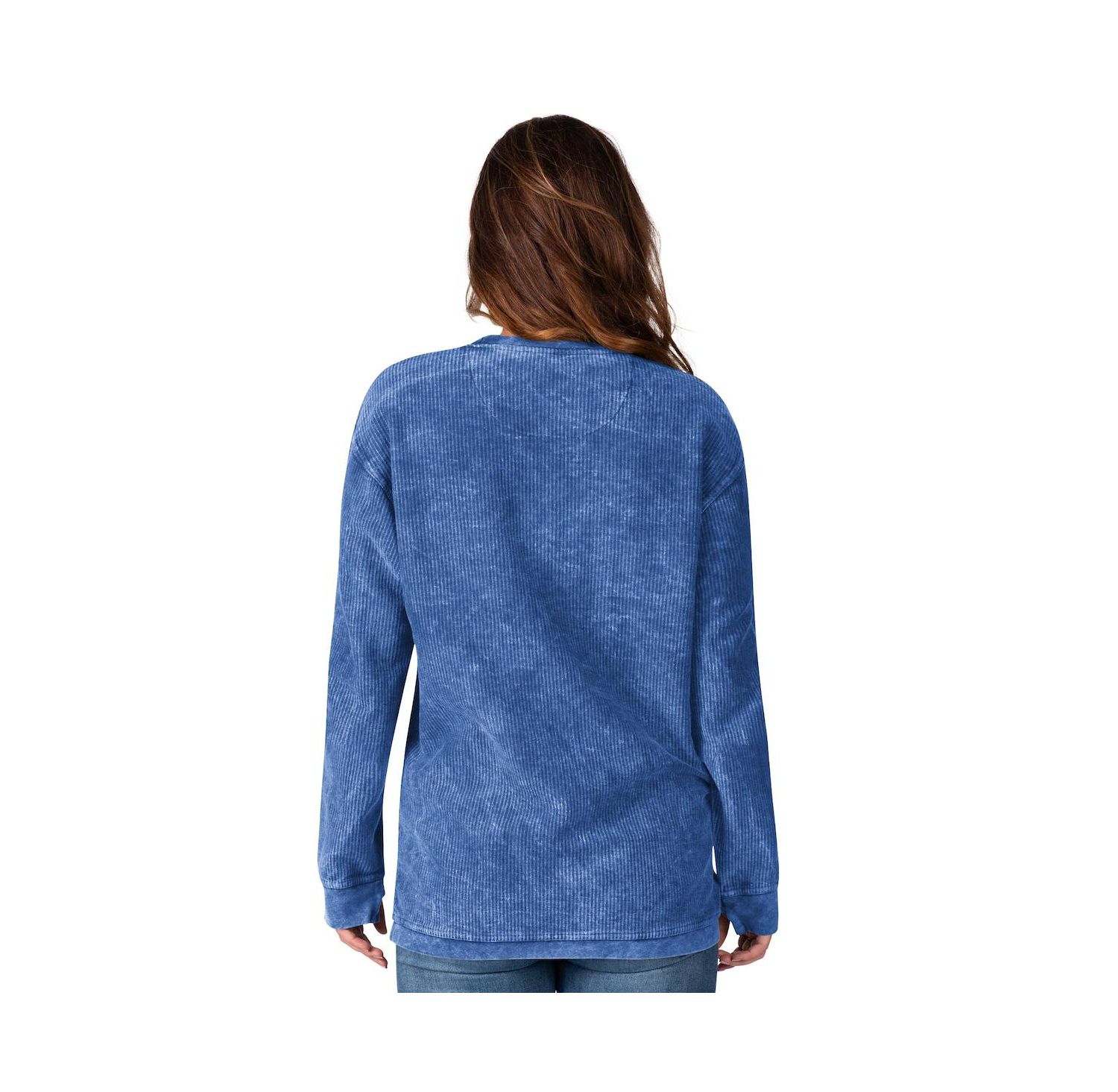 Women's Royal Texas Rangers Comfy Cord Pullover Sweatshirt
