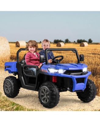 2-Seater Kids Ride On Dump Truck with Dump Bed and Shovel