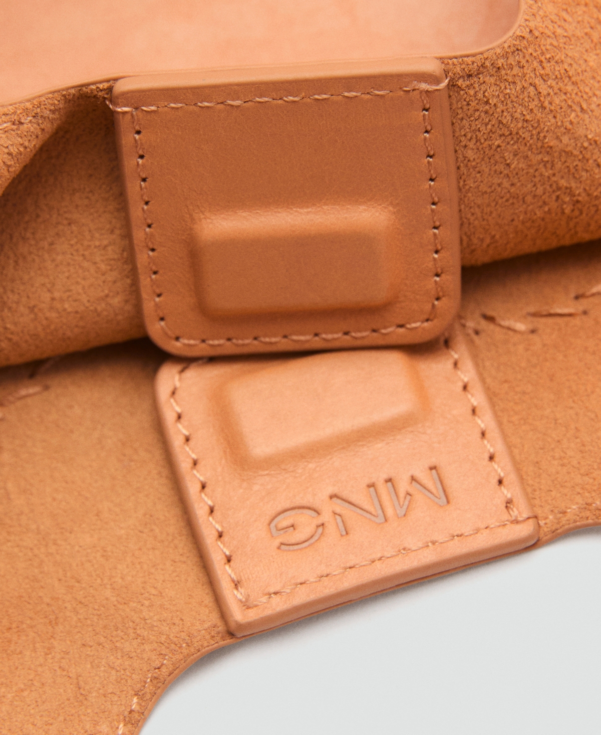 Mango Women's Mirror Details Leather Shoulder Bag