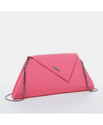 Hot Pink Purse Leather Clutch Bag Crossbody Evening Purse Unique Women's Handbag