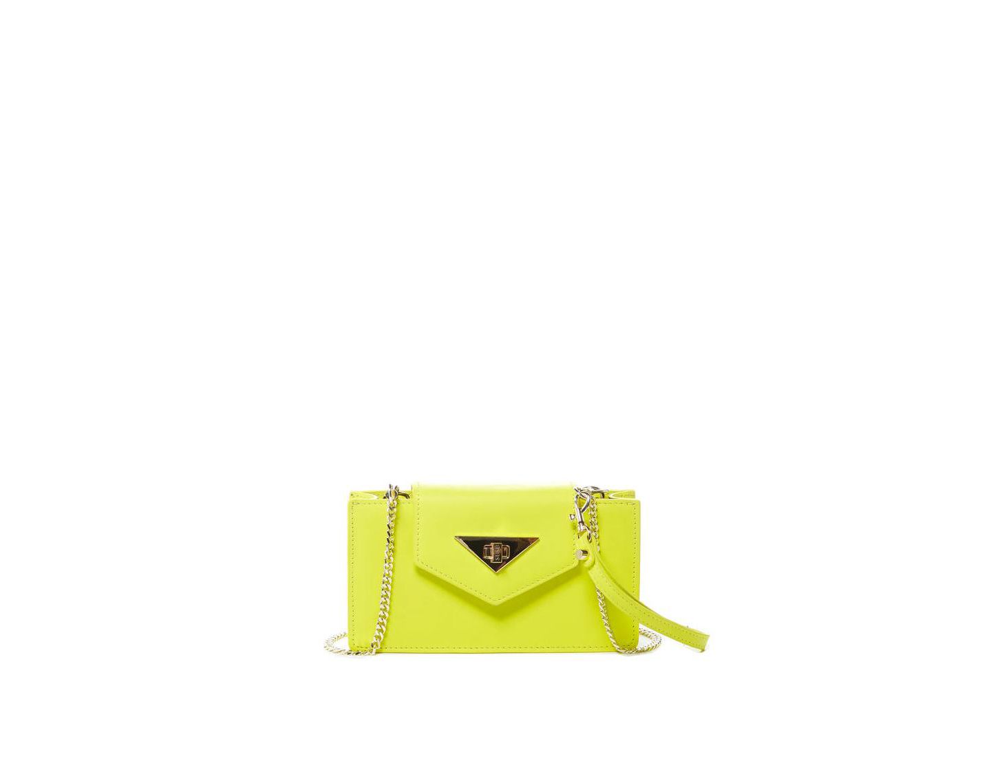 Женская сумка SUSU Bright Yellow Mini Crossbody Purse Chain Strap Leather Wristlet Handbag, цвет: Жёлтый — фото 1