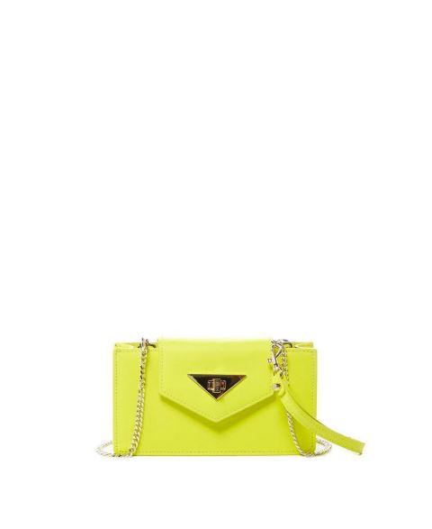 Женская сумка SUSU Bright Yellow Mini Crossbody Purse Chain Strap Leather Wristlet Handbag, цвет: Жёлтый