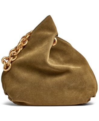 Lawrence Suede Wristlet with Chain Strap
