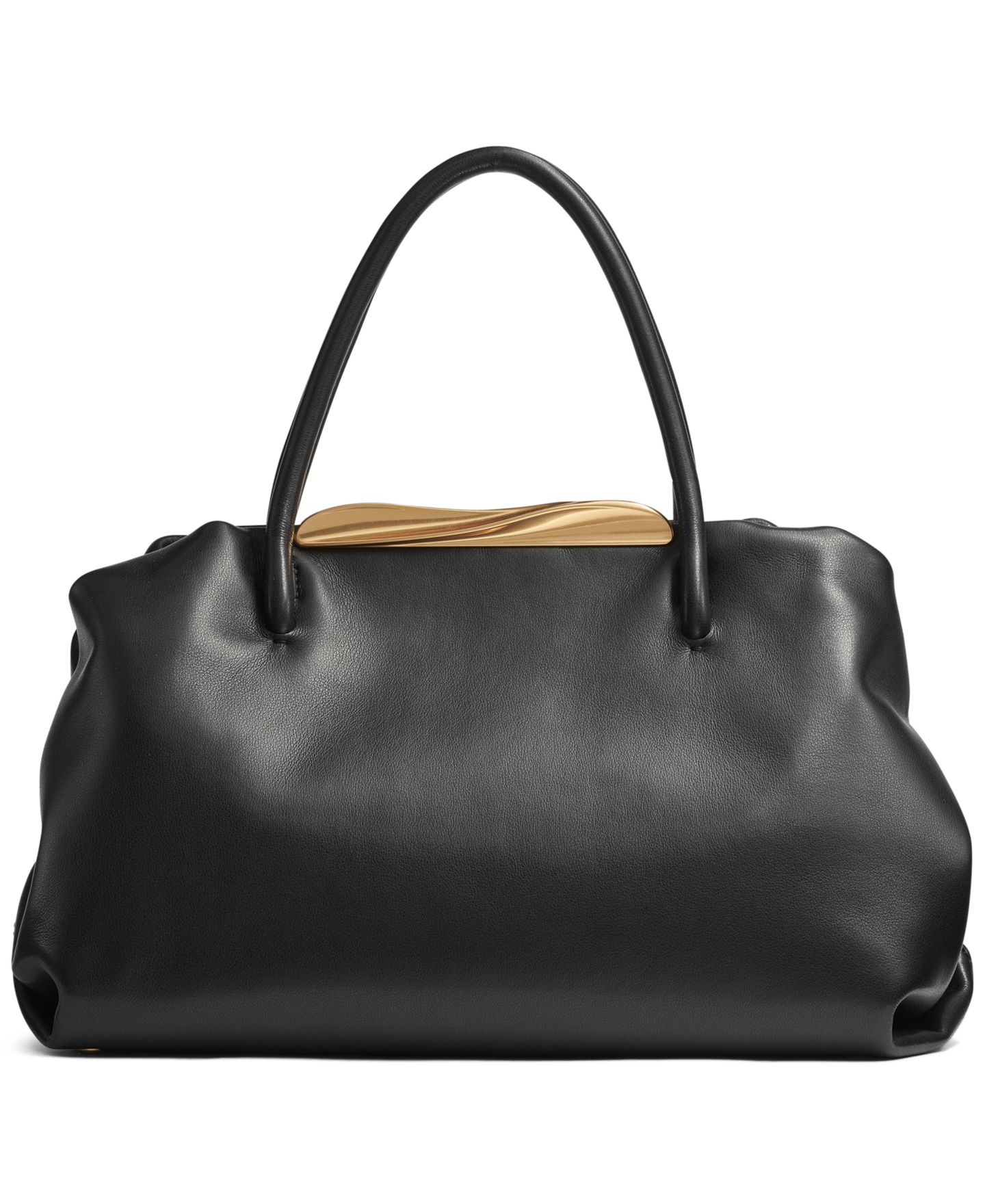 Женская сумка Donna Karan New York Poplin Satchel, цвет: Чёрный / Золотой — фото 2