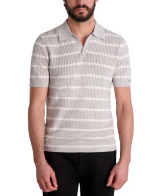 KARL LAGERFELD PARIS - Men's Stripe Sweater Polo