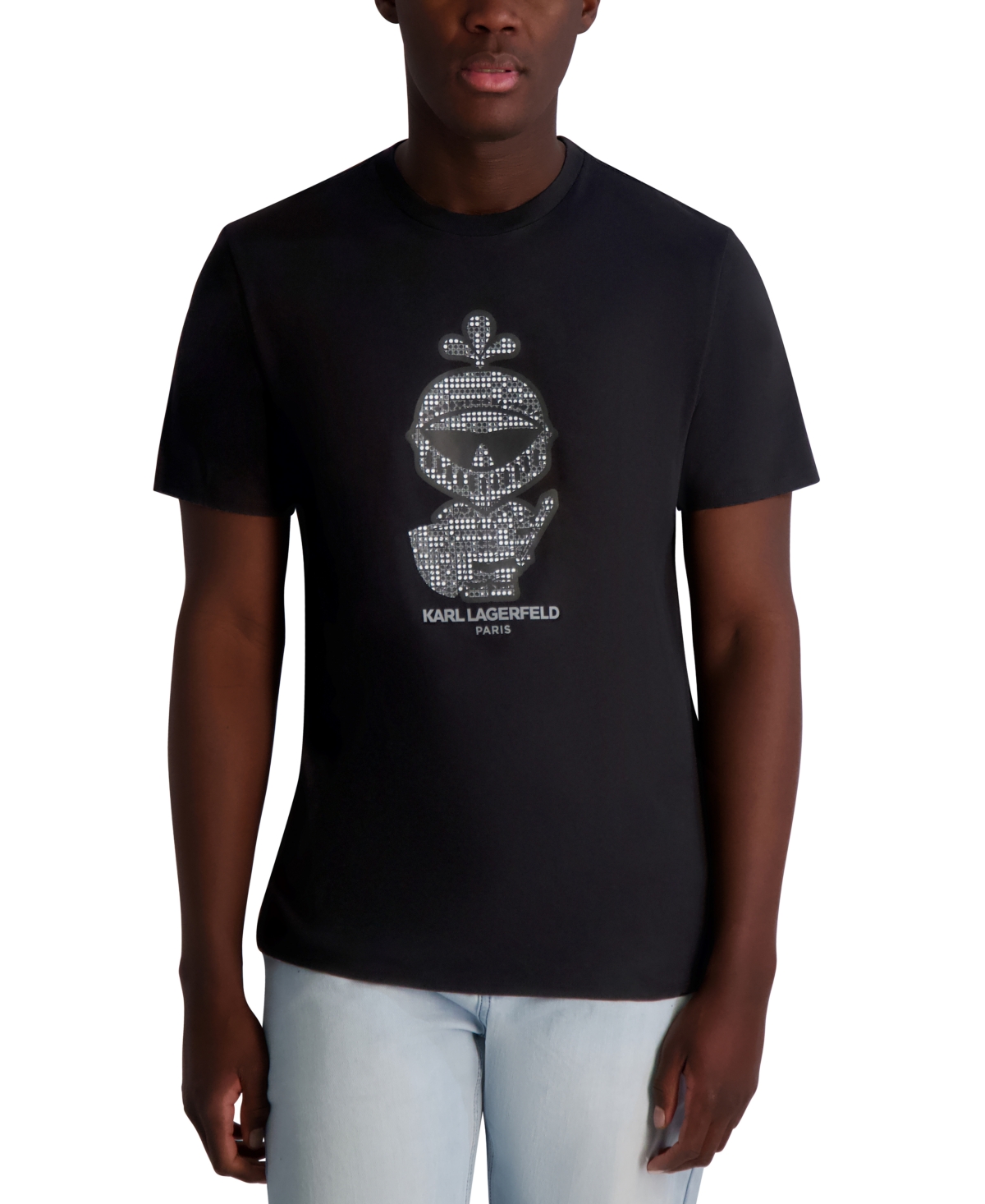 Karl Lagerfeld Paris Karl Armour Logo Patch T-shirt In Black