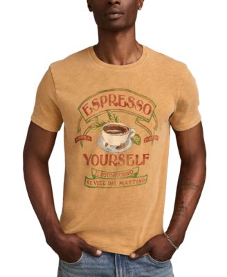 Lucky Brand - Men's Espresso Yourself Short Sleeve Crewneck Graphic T-Shirt