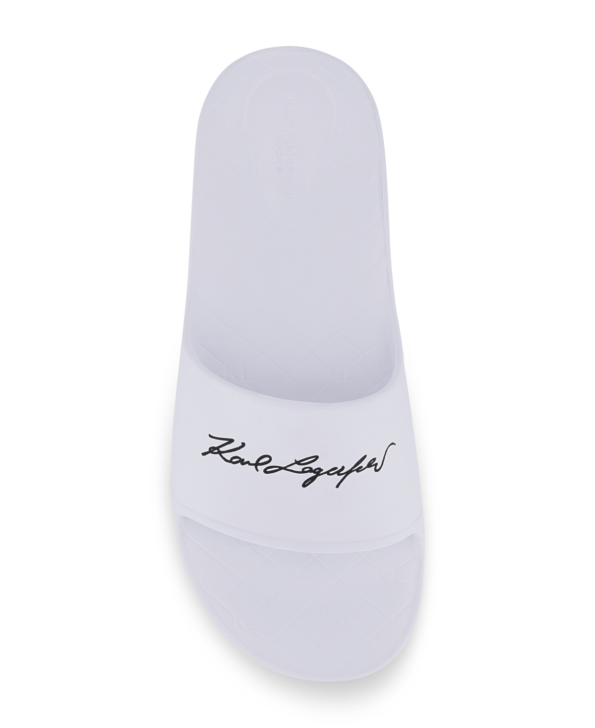 Karl Lagerfeld Men's Signature Logo Print Slides