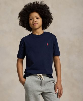 Boys' 8-20 Cotton Jersey Crewneck T-Shirt