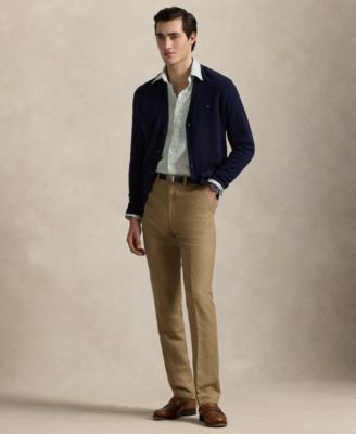 Men's Straight-Fit Houndstooth Twill Pants