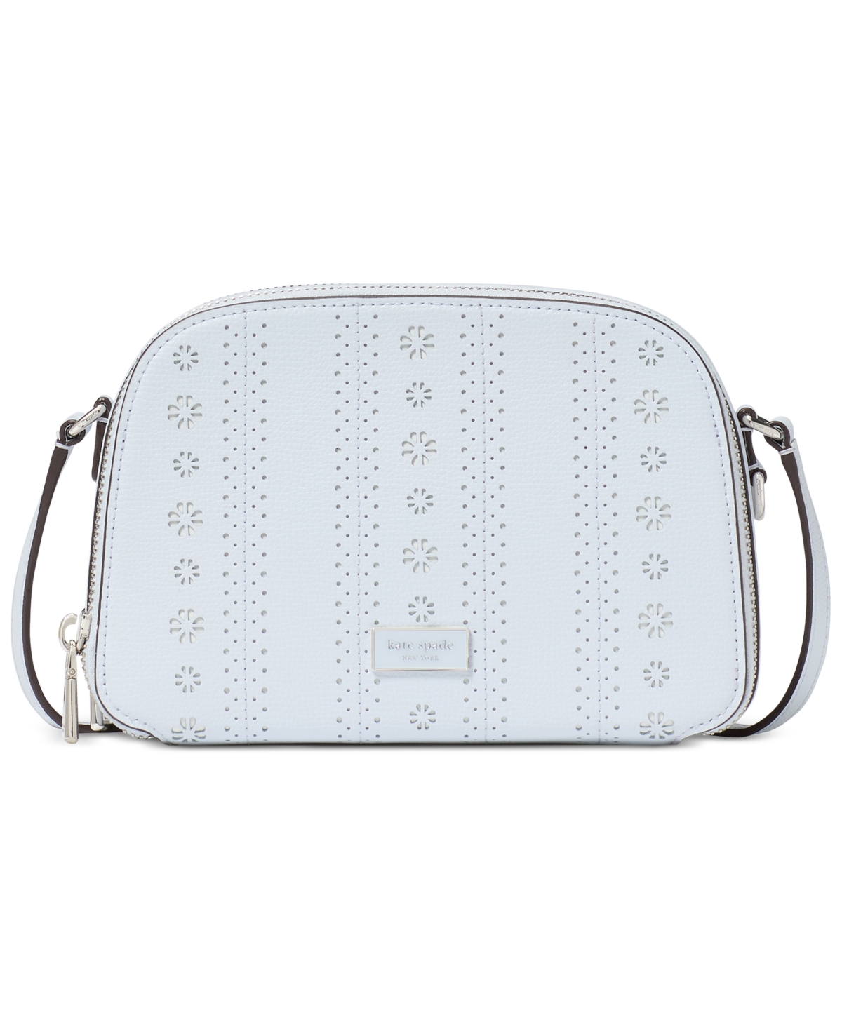 Kate Spade Serena Pointelle Double-zip Dome Leather Crossbody