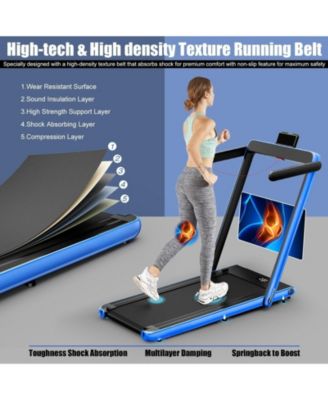 2.25HP 2-in-1 Folding Treadmill with APP and Remote Control Speaker