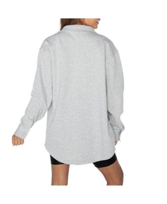 売れ筋商品|||ゲームデイ カットソー トップス レディース Women's Ash Gonzaga Bulldogs Foundation Full-Button Long Sleeve Overshirt Top Ash Gameday Couture Women's Ash Gonzaga Bulldogs Foundation Full