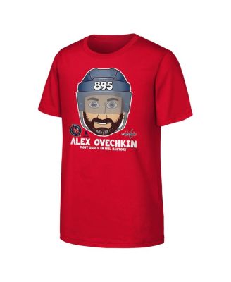 Big Boys and Girls Alexander Ovechkin Red Washington Capitals NHL All-Time Leading Goal Scorer Emoji T-Shirt