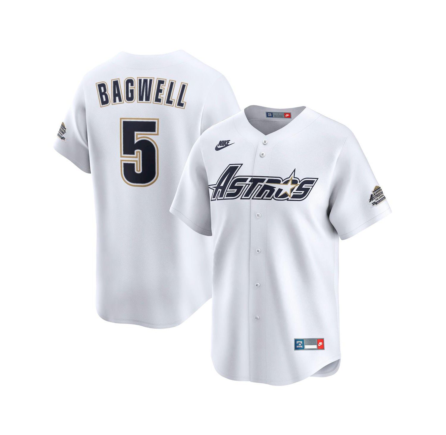 Men's Jeff Bagwell White Houston Astros Throwback Cooperstown Collection Limited Jersey