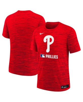 Nike - Big Boys and Girls Red Philadelphia Phillies Authentic Collection Velocity Performance T-Shirt