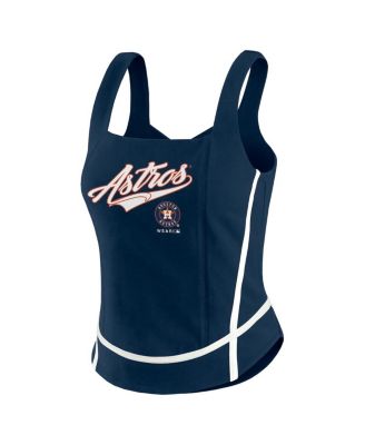 Women's Navy Houston Astros Square Neck Tank Top