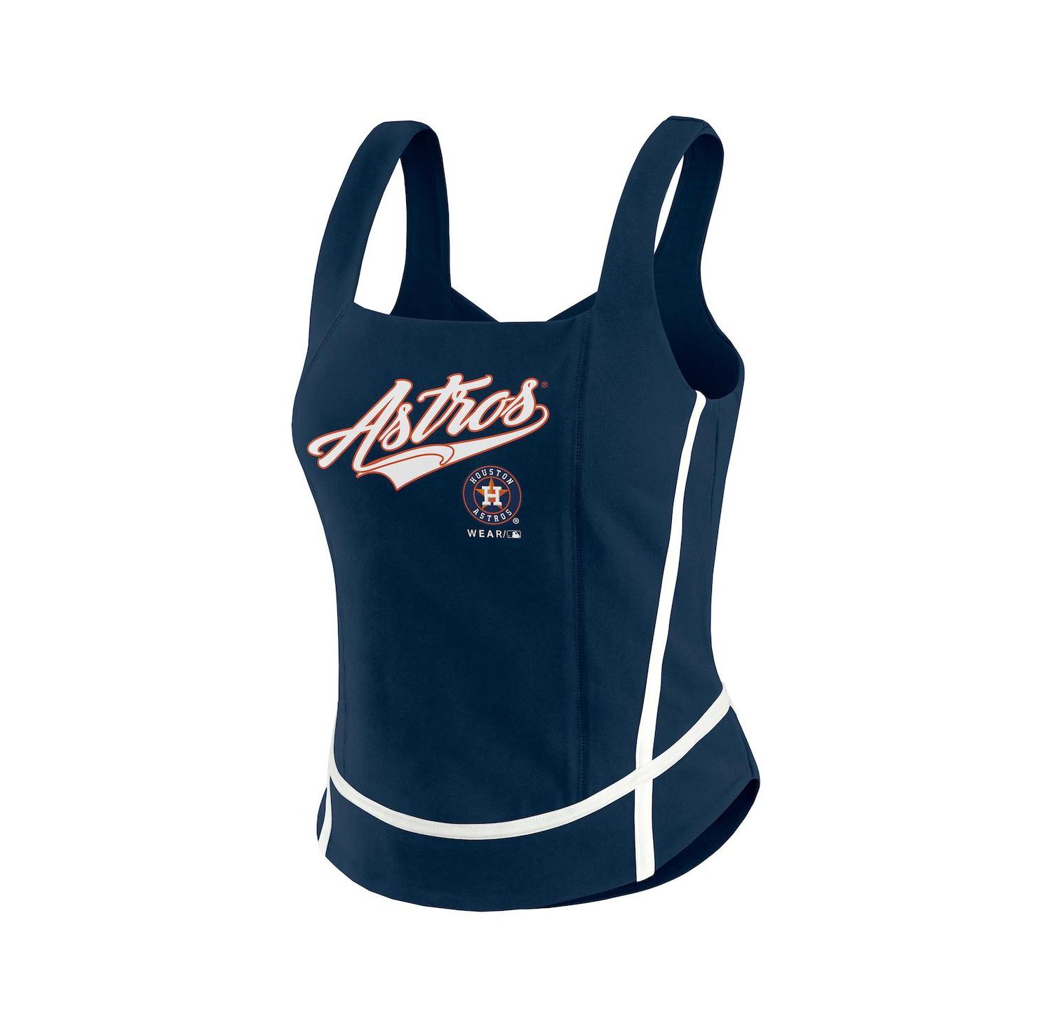 Women's Navy Houston Astros Square Neck Tank Top