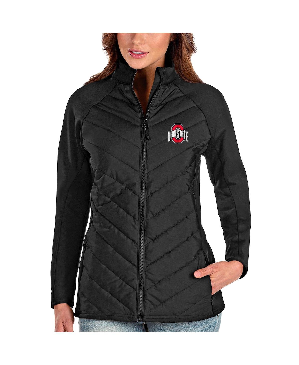 Women's Black Ohio State Buckeyes Altitude Full-Zip Puffer Jacket - Black