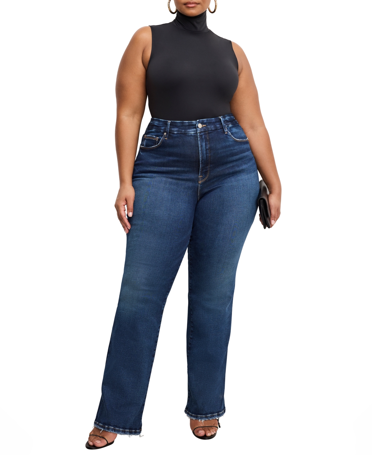 Shop Good American Women's Soft Tech Good Classic Bootcut Jeans