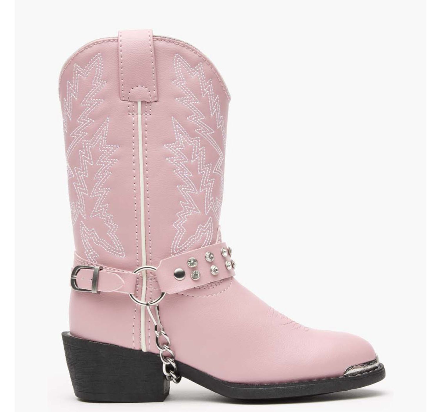 Lil' Little Kid Pink Rhinestone Western Boot
