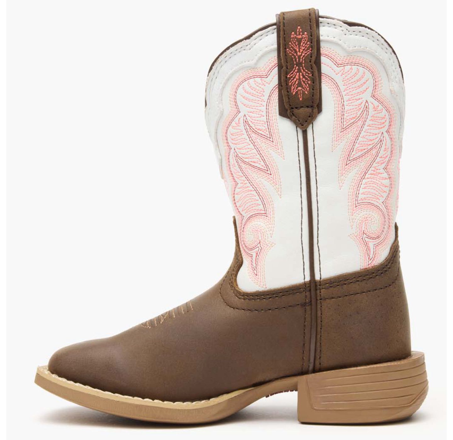 Детские ботинки Durango Lil' Rebel Pro Trail Brown and White Western Boot, цвет: Коричневый / Белый — фото 7
