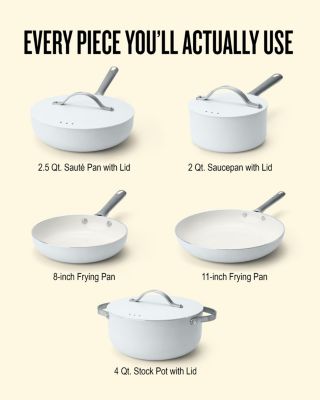 Mobi Nonstick Ceramic Cookware Set 8-Piece Set - Easy to Clean, Oven Safe and Made without PFAS, PFOA & PTFE