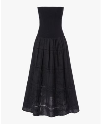 Women's Ribbed Cotton Midi Dress