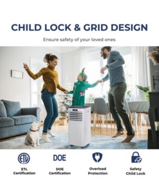 10000 BTU 4-in-1 Portable Air Conditioner for Rooms up to 350 sq.ft