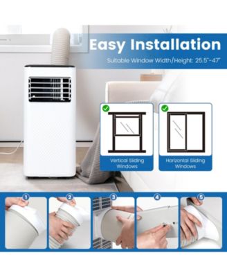 8000 BTU Portable Air Conditioner with Remote Control