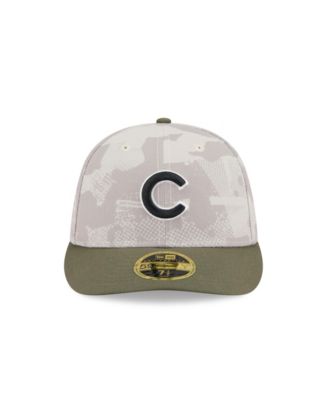 Men's Light Beige/Olive Chicago Cubs 2025 Armed Forces Day Low Profile 59FIFTY Fitted Hat