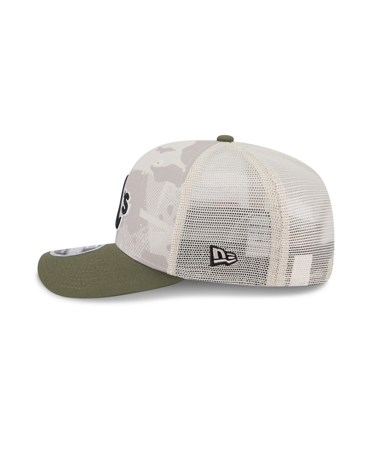 NEW ERA MEN'S LIGHT BEIGE/OLIVE ATHLETICS 2025 ARMED FORCES DAY 9SEVENTY ADJUSTABLE HAT 