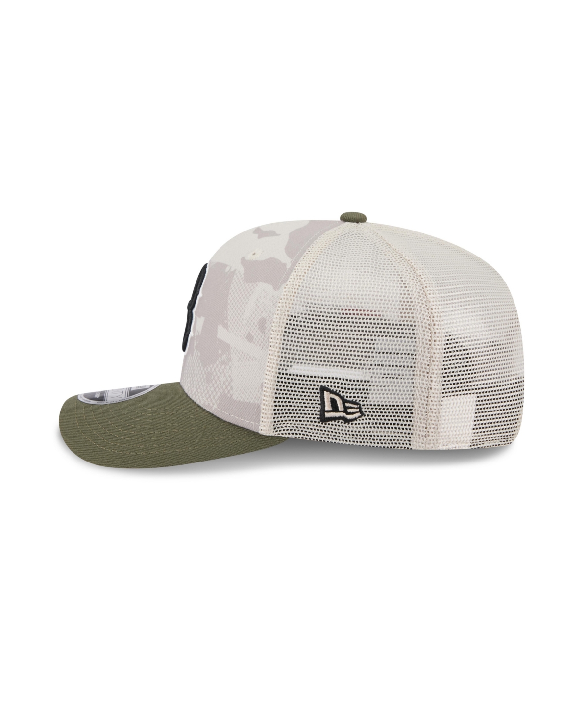 NEW ERA MEN'S LIGHT BEIGE/OLIVE BOSTON RED SOX 2025 ARMED FORCES DAY 9SEVENTY ADJUSTABLE HAT 