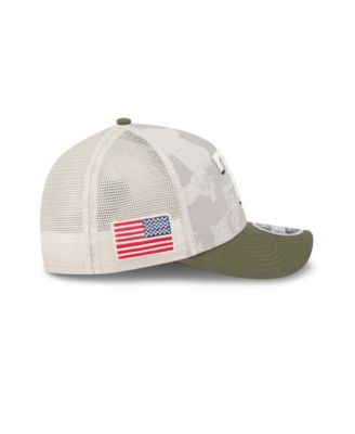Men's Light Beige/Olive Texas Rangers 2025 Armed Forces Day 9FORTY M-Crown A-Frame Adjustable Hat