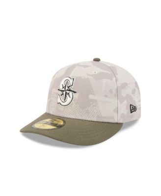 New Era - Men's Light Beige/Olive Seattle Mariners 2025 Armed Forces Day 59FIFTY Fitted Hat
