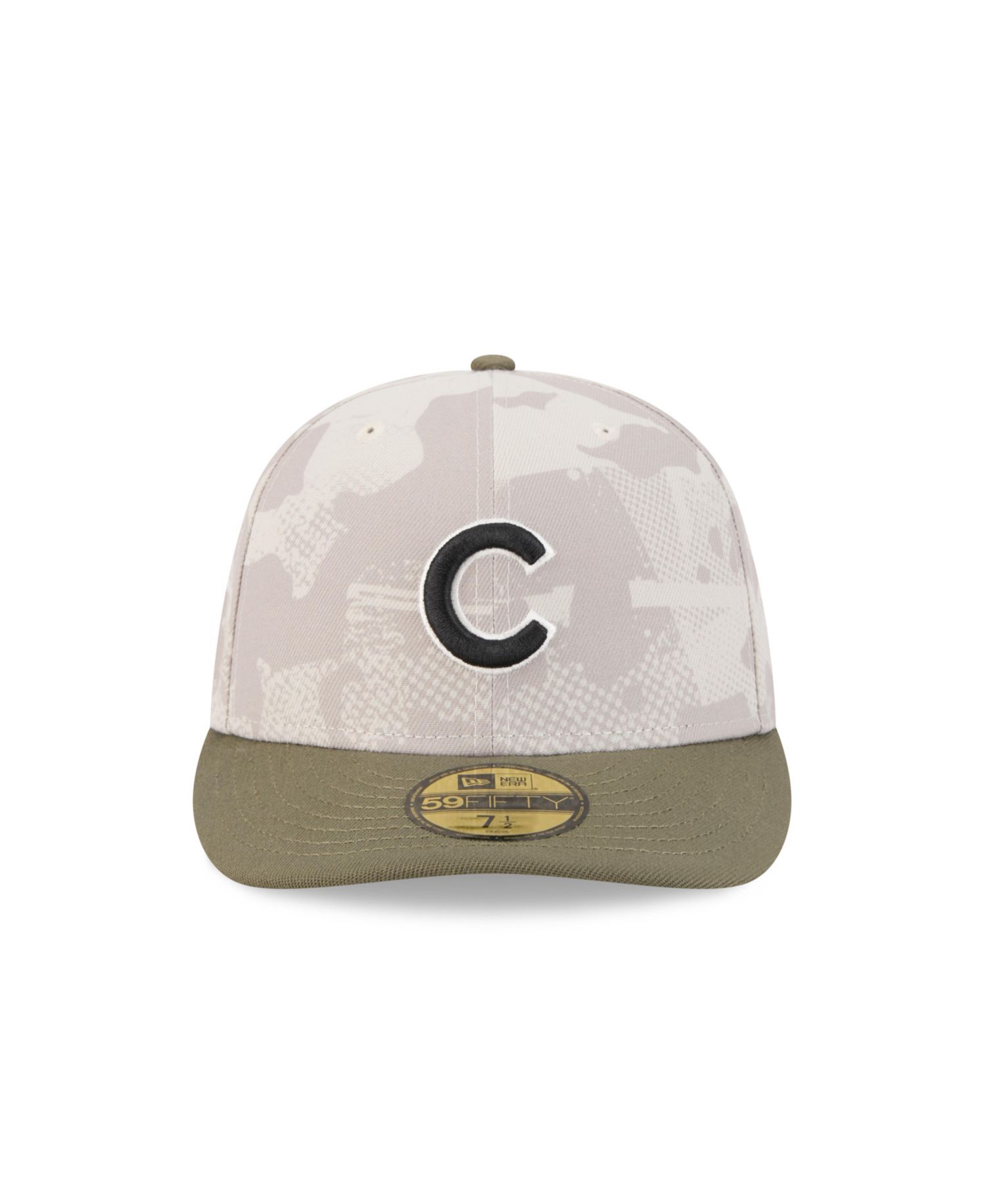 Men's Light Beige/Olive Chicago Cubs 2025 Armed Forces Day 59FIFTY Fitted Hat