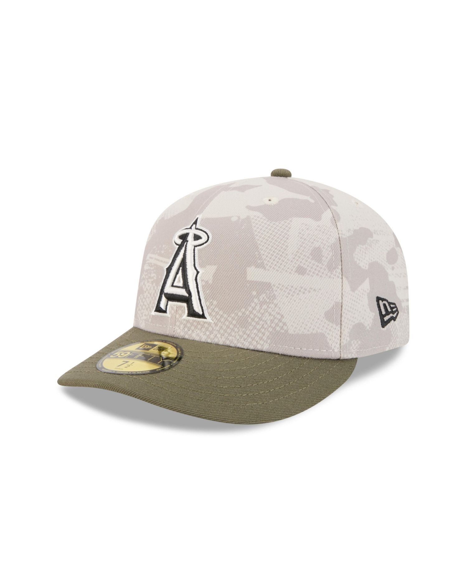 Men's Light Beige/Olive Los Angeles Angels 2025 Armed Forces Day 59FIFTY Fitted Hat