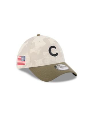 Men's Light Beige/Olive Chicago Cubs 2025 Armed Forces Day 39THIRTY Flex Hat