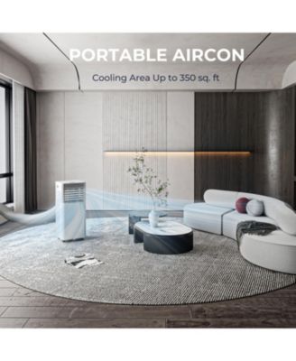 10,000 BTU Portable Air Conditioner with Fan, Dehumidifier, 24H Timer, Remote & Sleep Mode for Rooms up to 350 Sq Ft