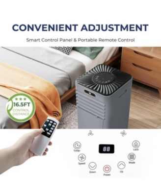 10,000 BTU 4-in-1 Portable Air Conditioner with Fan, Dehumidifier & Sleep Mode for Rooms up to 350 Sq Ft