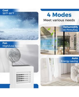 3-in-1 8000 BTU Portable Air Conditioner with Remote Control