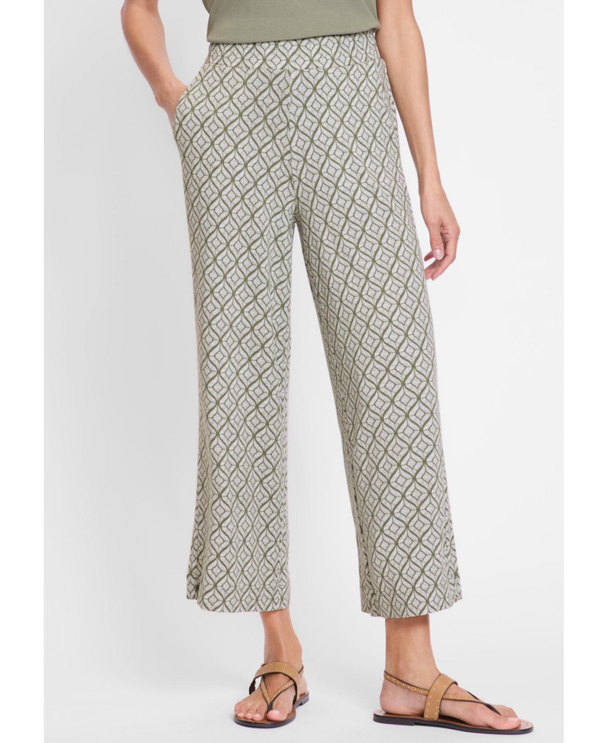 Women's Ornamental Pull-On Pant - Olive