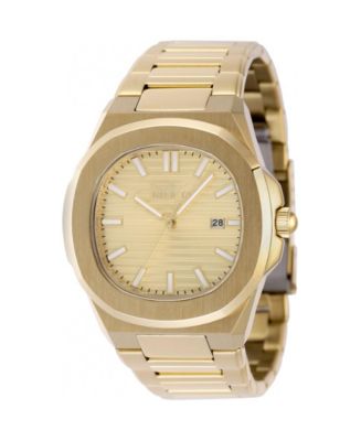 Invicta Men's 48520 Speedway Quartz 3 Hand Gold Dial Watch - Macy's
