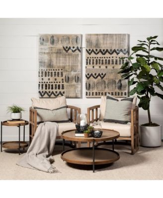 Handcrafted Solid Wood Round End Table – Rustic Charm & Durability